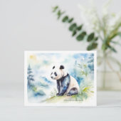 Panda bringt viel Glück Postkarte (Stehend Vorderseite)