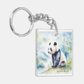 Panda bringt viel Glück Schlüsselanhänger (Vorderseite links)