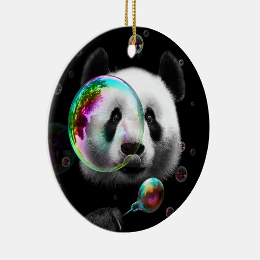 PANDA BUBBLE MAKER KERAMIK ORNAMENT (Rechts)