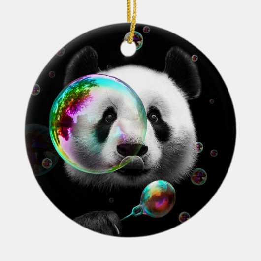 PANDA BUBBLE MAKER KERAMIK ORNAMENT (Vorne)