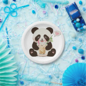 Panda Bubble Tee Pappteller (Party)