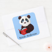 Panda Buchzeichen Sticker lesen (Umschlag)