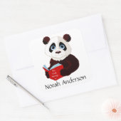 Panda Buchzeichen Sticker lesen (Umschlag)
