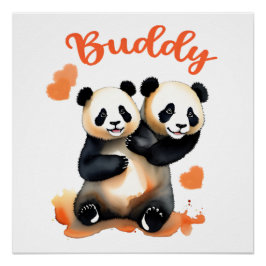 Panda Buddy Poster