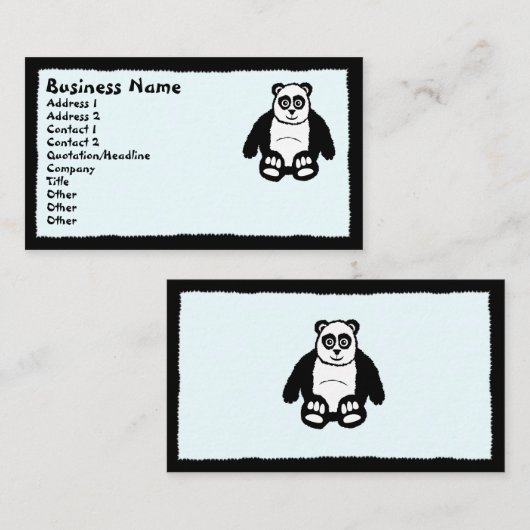 Panda Business Cards Visitenkarte (Vorne/Hinten)