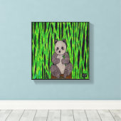 Panda - Canvas Print Leinwanddruck (Insitu (Holzboden))
