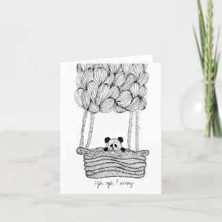 Panda Card hoch, hoch und weg Dankeskarte