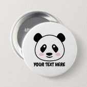 Panda-Cartoon-Buttons mit benutzerdefiniertem Text Button (Vorne & Hinten)
