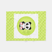Panda, Cartoon, Kinder Fleecedecke (Vorderseite (Horizontal))