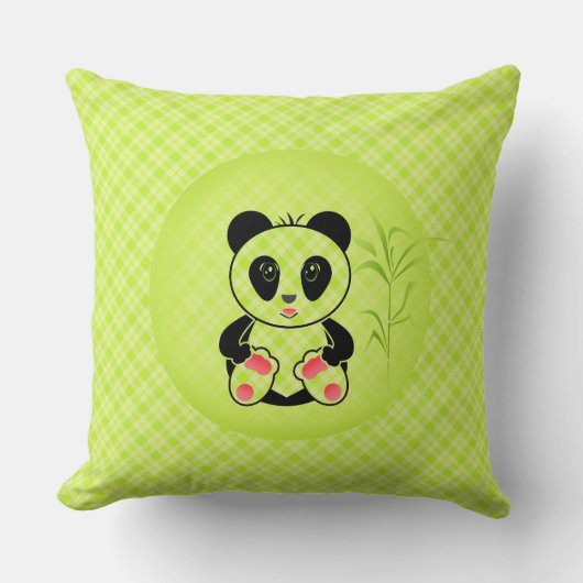 Panda, Cartoon, Kinder Kissen (Vorderseite)