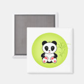 Panda, Cartoon, Kinder Magnet (Vorderseite/Rückseite)