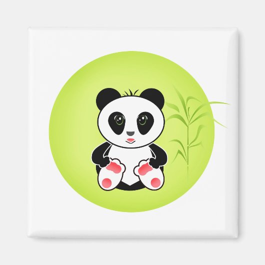 Panda, Cartoon, Kinder Magnet (Vorne)