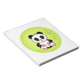 Panda, Cartoon, Kinder Notizblock (angewinkelt)