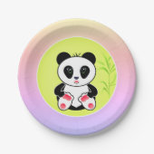 Panda, Cartoon, Kinder Pappteller (Vorderseite)