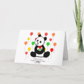 Panda Cartoon und A Heart Blume Geburtstag Karte (Rückseite)