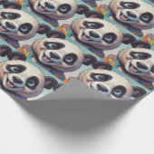 Panda Cartoon Zeichne Kunst Geschenkpapier (Ecke)