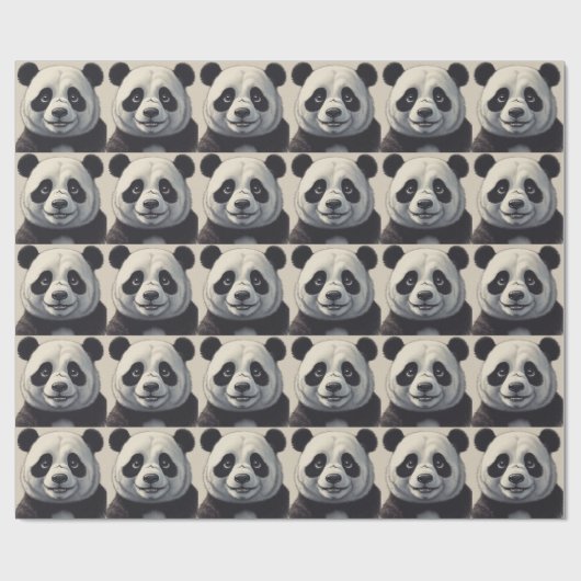 Panda Cartoon Zeichne Kunst Geschenkpapier (Flach)