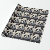 Panda Cartoon Zeichne Kunst Geschenkpapier (Ungerollt)