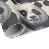 Panda Cartoon Zeichne Kunst Geschenkpapier (Rolleneckpunkt)