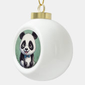 Panda Cartoon Zeichne Kunst Keramik Kugel-Ornament (Rechts)