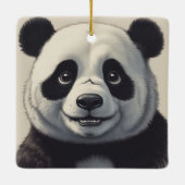 Panda Cartoon Zeichne Kunst Keramikornament (Rückseite)