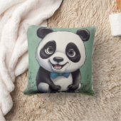 Panda Cartoon Zeichne Kunst Kissen (Decke)