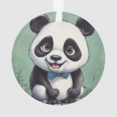 Panda Cartoon Zeichne Kunst Ornament (Rückseite)
