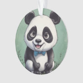 Panda Cartoon Zeichne Kunst Ornament (Vorderseite)