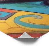 Panda Cartoon Zeichne Kunst Poster (Ecke)