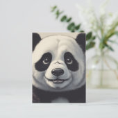 Panda Cartoon Zeichne Kunst Postkarte (Stehend Vorderseite)