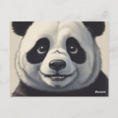 Panda Cartoon Zeichne Kunst Postkarte (Rückseite)