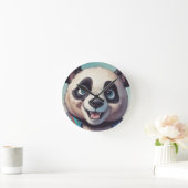 Panda Cartoon Zeichne Kunst Runde Wanduhr (Zuhause)