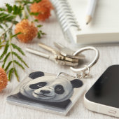 Panda Cartoon Zeichne Kunst Schlüsselanhänger (Vorderseite rechts)