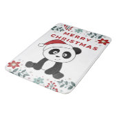 Panda Christmas Snow Winter Animals Pandas Bath Ma Badematte (Schrägansicht)