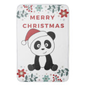 Panda Christmas Snow Winter Animals Pandas Bath Ma Badematte (Vorderseite Vertikal)