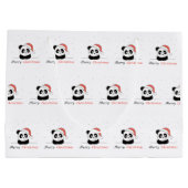 Panda Christmas Snow Winter Animals Pandas Große Geschenktüte (Rückseite)