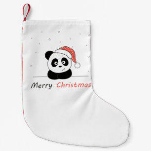 Panda Christmas Snow Winter Animals Pandas Kleiner Weihnachtsstrumpf