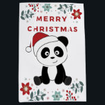 Panda Christmas Snow Winter Animals Pandas Medium  Mittlere Geschenktüte<br><div class="desc">The panda at Christmas with fairy lights. Funny animals with gifts and snow for the holidays. Also funny for christmas in July. Pandas are cute animals and perfect for Christmas.</div>