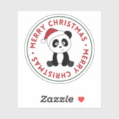 Panda Christmas Snow Winter Animals Pandas Sticker (Blatt)