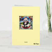 Panda Christmas Stocking Karte (Rückseite)