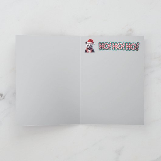 Panda Christmas Stocking Karte (Innenseite)