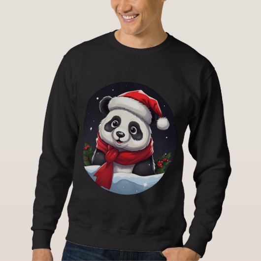 Panda Christmas Sweatshirt (Vorderseite)