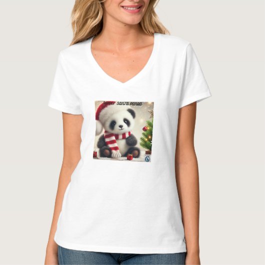Panda Christmas T-Shirt (Vorderseite)