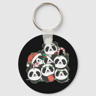 Panda Christmas Tree Funny Animal Christmas Keycha Schlüsselanhänger