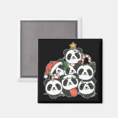 Panda Christmas Tree Funny Animal Christmas Magnet (Vorderseite/Rückseite)