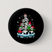 Panda Christmas Tree Panda Lover Xmas Squad Men Wo Button (Vorderseite)