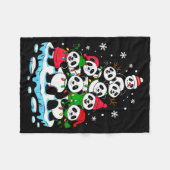 Panda Christmas Tree Panda Lover Xmas Squad Men Wo Fleecedecke (Vorderseite (Horizontal))
