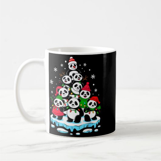Panda Christmas Tree Panda Lover Xmas Squad Men Wo Kaffeetasse (Links)