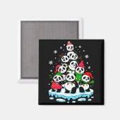 Panda Christmas Tree Panda Lover Xmas Squad Men Wo Magnet (Vorderseite/Rückseite)