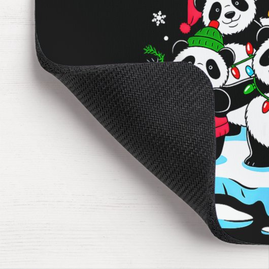 Panda Christmas Tree Panda Lover Xmas Squad Men Wo Mousepad (Ecke)